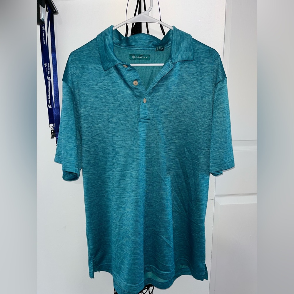 Cubavera XL Men’s Polo Aqua